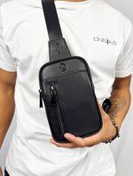 Genuine Cowhide Crossbody Bag ( Black)-One4usBrand