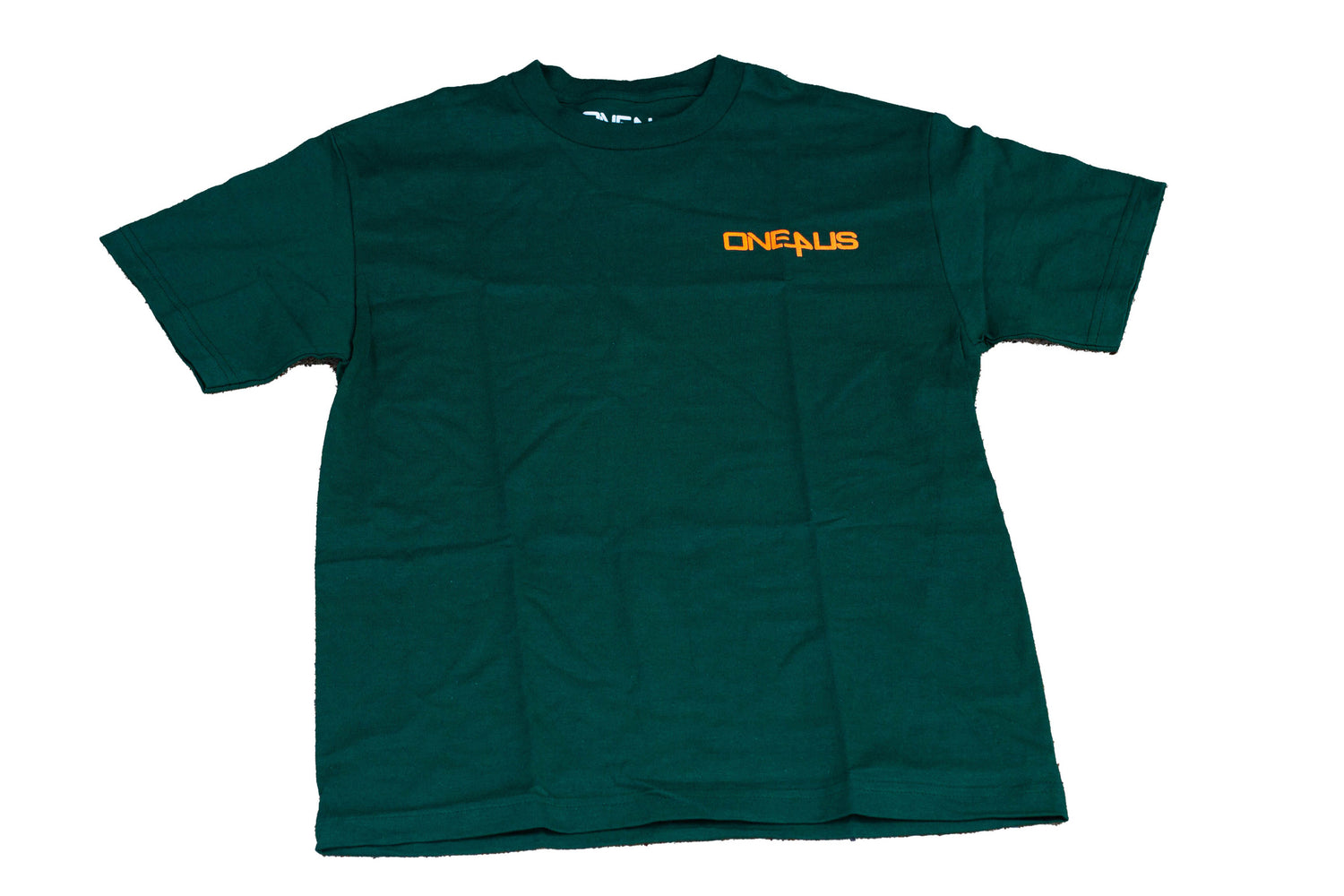 Cotton T's (Green with orange logo)-One4usBrand