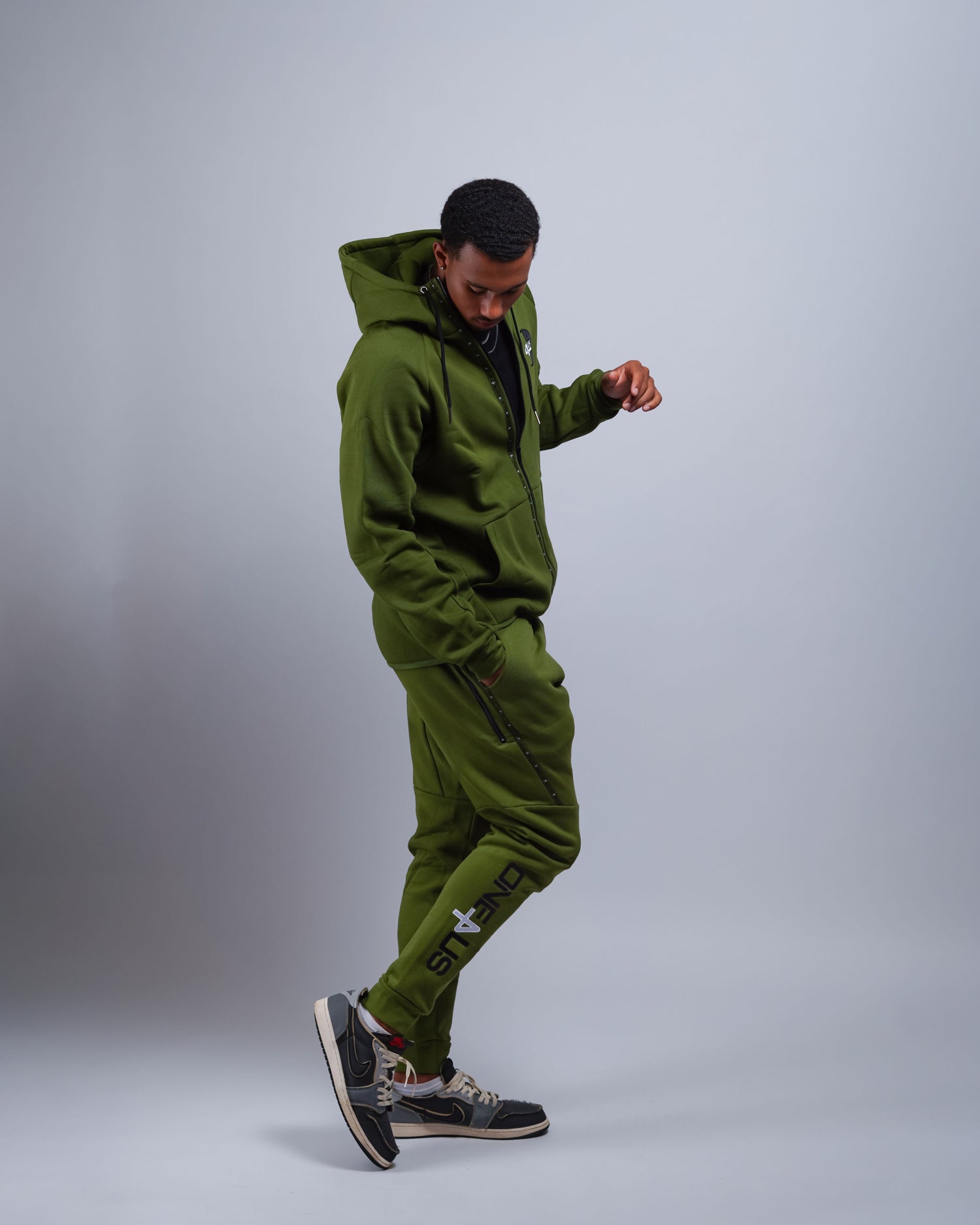 Man wearing One4us Fitted Tracksuit-One4usBrand