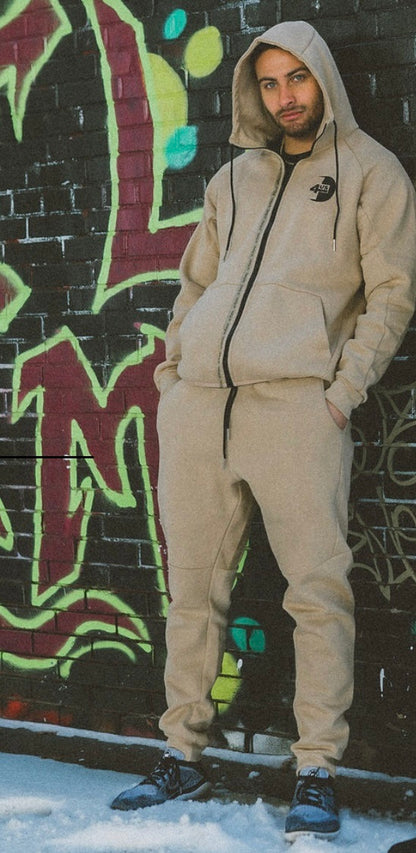 One4us Fitted Zipper Jogger Tracksuit