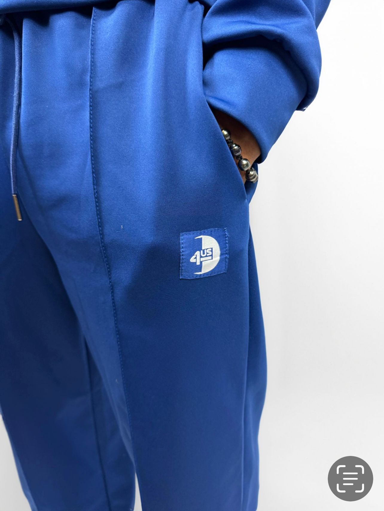 Luxe Sheen Crop-Top Hoodie Sweatsuit-One4usBrand